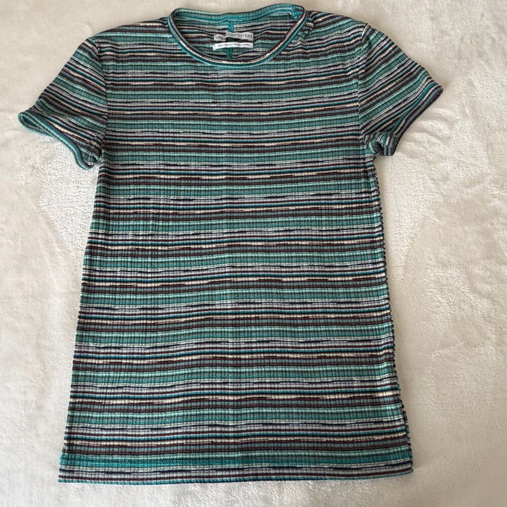 Urban Outfitters Striped Ribbed Knit Baby Tee Size S